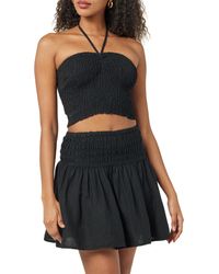 The Drop - Rosita Cropped Smocked Halter Top - Lyst