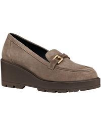 Geox - Miereille donna Mocassini con zeppa - D563VB00022C6029 (Taupe, Sistema Taglie Calzature EU, Adulto, Numero, Media, 35) - Lyst