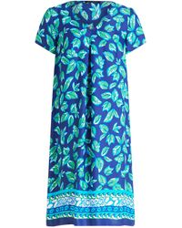 Betty Barclay - Sommerkleid mit V-Ausschnitt Blau/Grün,38 - Lyst