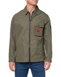 HUGO - Overshirt aus Baumwoll-Mischgewebe - Lyst