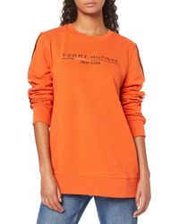 Tommy Hilfiger TH Essential Charlot C-nk LS Felpa - Arancione