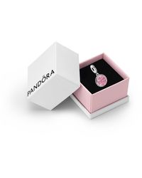 PANDORA - Moments Sterling Silver Pink Birthday Cake Dangle Charm - Lyst