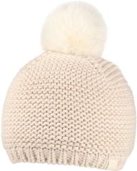 Regatta - Lorelai V Beanie One Size Light Vanilla Faux Fur Pom Pom - Lyst