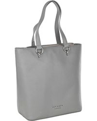 Ted Baker - Amarie Webbing Strap Large Leather Shopper Tote Shoulder Bag In Grey - Lyst