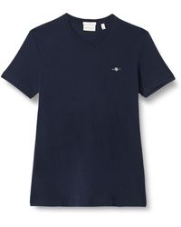 GANT - Slim Shield V-neck T-shirt T Shirt - Lyst
