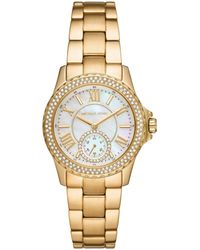 Michael Kors - Everest Three-hand Gold-tone Stainless Steel Watch - Lyst