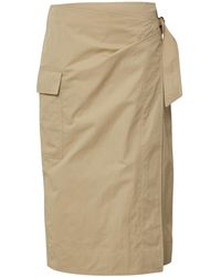S.oliver - Midirock in Wickel-Optik mit Cargotasche Hellbraun 36 - Lyst
