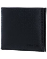 Calvin Klein - CK Elevated Daily Tech Bifold 5 CC with Magnet Coin Pocket Black Tonal Mono - Lyst