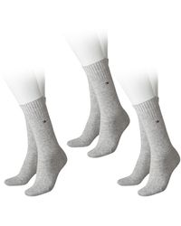 Tommy Hilfiger Socken Sock Cashmere 3er Pack - Grau