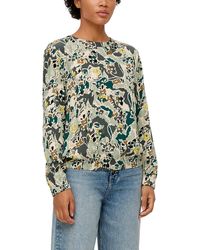 S.oliver - Bluse Langarm Blue Green 34 - Lyst