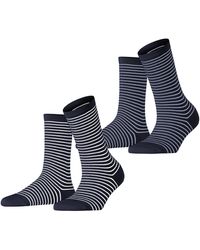 Esprit - Socken Fine Line 2-Pack W SO Baumwolle gemustert 2 Paar - Lyst