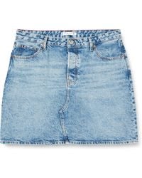 Tommy Hilfiger - DNM Mini Skirt HW WW0WW39653 Jupes en Jean - Lyst