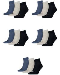 PUMA - Calzini corti sportivi unisex, 6 paia, , Quarter Quarters Socken 6er Pack, 532-navy/grey/nightshadow blue-3, - Lyst