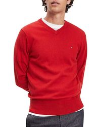 red tommy hilfiger jumper mens
