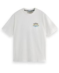 Scotch & Soda - Front And Back Artwork Relaxed Fit T-shirt - Lyst