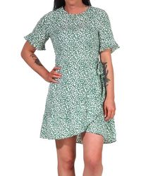 Vero Moda - Kleid VMHenna Sommer-Kleid in Wickel-Optik 10250089 Verdant Green/Mini Henna L - Lyst
