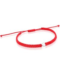 Tous - Bracelet nylon avec motif fleur en argent de première loi - Lyst