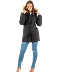 Superdry - Fuji Hooded Mid Length Puffer Vestes - Lyst