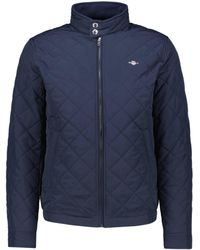 GANT - S Windcheater Quilted Jacket Navy L - Lyst