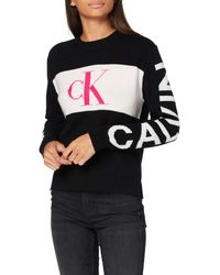 Calvin Klein Statement Logo Sweater Suéter - Negro