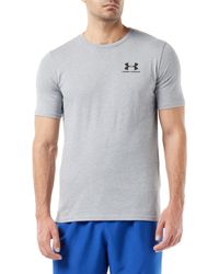 Under Armour - Sportstyle Left Chest Short Sleeve Super Soft T Shirt For Training And Fitness, Fast-drying T Shirt With Graphic - Lyst