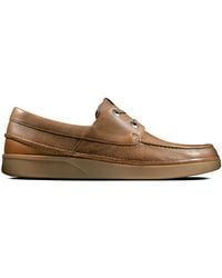 Clarks - Oakland Sun Leather Shoes In Tan Standard Fit Size 9 - Lyst