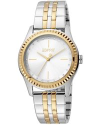 Dames Accessoires voor voor Horloges voor Esprit Analoog Kwarts Horloge Met Lederen Armband Es103592001 in het Zwart 
