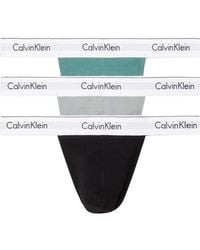 Calvin Klein - Strings Lot de 3 Thongs Coton avec Stretch - Lyst