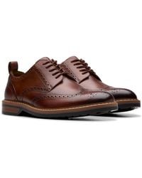 Clarks - Aldwin Limit Brogue Leather Shoes In Size 6.5 - Lyst