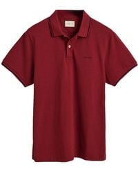 GANT - S Tip Short Sleeve Pique Polo Shirt Bord Melange M - Lyst