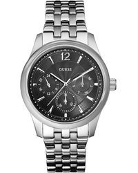 Guess - Analog-digital Quartz Watch With Stainless Steel Plated Strap W0474g1 - Lyst