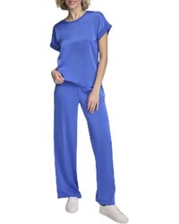 Calvin Klein - Satin High Rise Wide Leg Pants - Lyst