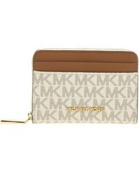 Michael Kors - 32t4gj6z5b-149 Sm Za Coin Card Case Vanilla/acrn Maat U - Lyst