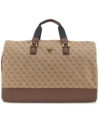 Guess - Travel Bag Milano Convertible Weekender Beige/brown - Lyst