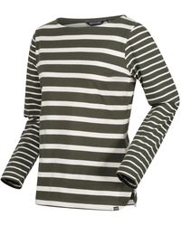 Regatta - S Farida Cotton Stripe T-shirt 14 Dark Khaki - Lyst