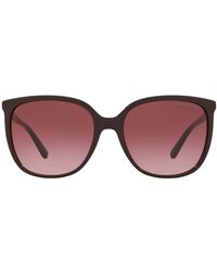 Michael Kors - Anaheim Mk 2137u Brown/violet Shaded 57/18/140 Women Sunglasses - Lyst