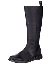 Dr. Martens Stivaletto Pelle Polished Smooth Nero con cerniera late