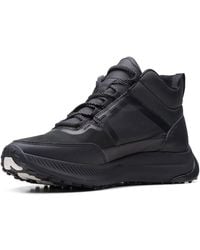 Clarks - Atl Trail Up Waterproof Nubuck Boots In Black Standard Fit Size 8 - Lyst