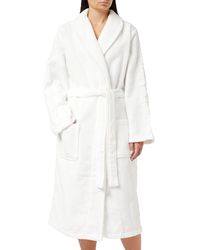 Calvin Klein White - M/l - Ck Loungewear & Nightwear - Logo Sleeve - Shawl Neckline - 100%