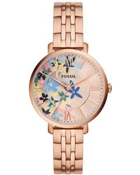 Fossil - Jacqueline Quartz Watch With Stainless Steel Strap - Lyst