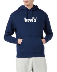 Levi's - Relaxed Graphic Po Poster Hoodie Dress - Lyst