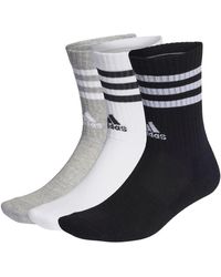 adidas - 3-stripes Cushioned Crew Socks 3 Paar Sokken Voor Volwassenen - Lyst