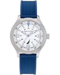 Nautica Analog Quarz Uhr mit Silikon Armband NAPPLS013 - Weiß