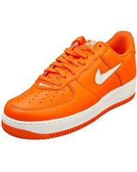 Nike - Air Force 1 Low Retro Mens Fashion Trainers In Orange White - 7 Uk - Lyst