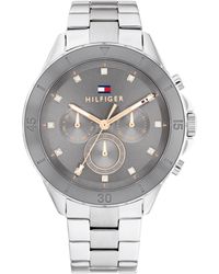 Tommy Hilfiger - Reloj Analógico de Cuarzo Multifunción para Mujer con Correa de Acero Inoxidable Plateada - 1782742 - Lyst