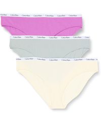 Calvin Klein - Slip Bikini Modellanti Donna Confezione da 3 Elasticizzati - Lyst