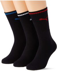 PUMA - Socken SPORT CREW STRIPE 6er Pack 35-38 39-42 43-46 47-49 Schwarz Weiss Grau Sportsocken - Lyst