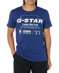 G-Star RAW - Premium Graphic T-shirt,ballpen Blue,medium - Lyst