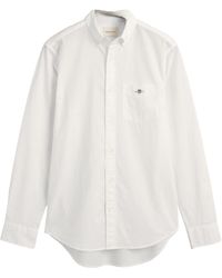 GANT - Reg Cotton Linen Shirt - Lyst
