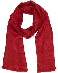Calvin Klein K60k606081 conjunto bufanda - Rojo